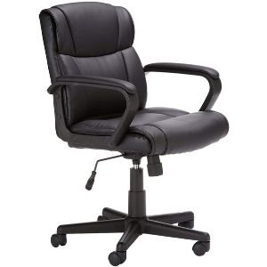 Amazon Basics Leather-Padded Office Desk Chair