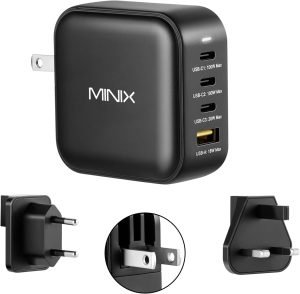 Best 100W Travel Wall Charger Is The Minix Neo P3 100W Turbo 4-Ports Wall Charger